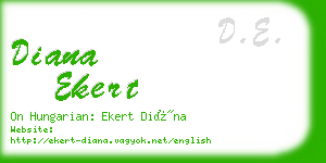 diana ekert business card